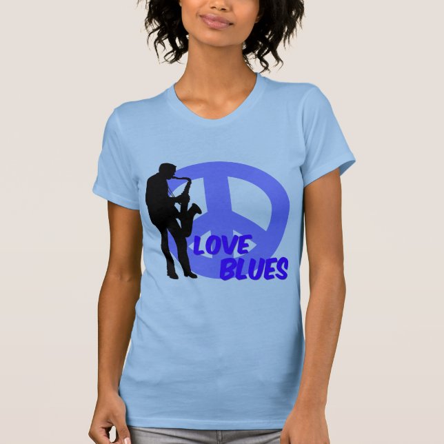Camiseta Azuis do amor da paz (Frente)
