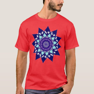 Camiseta azuis e roxos