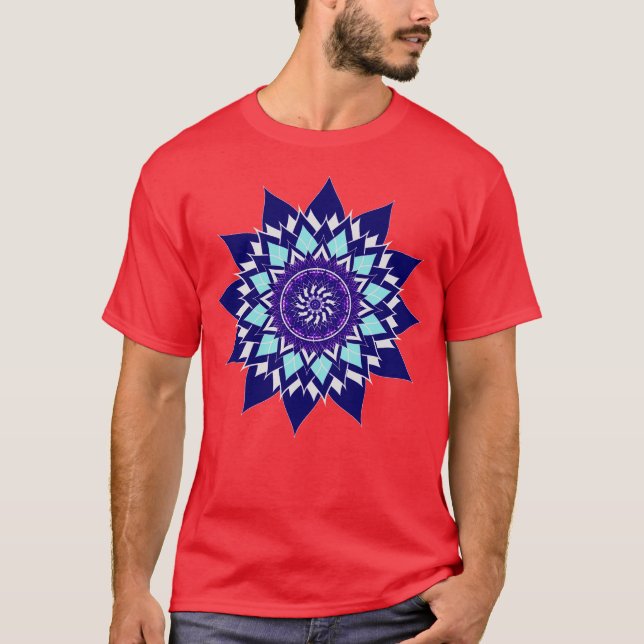 Camiseta azuis e roxos (Frente)