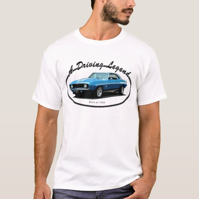 Camiseta Azul 1969 de Camaro (Frente)