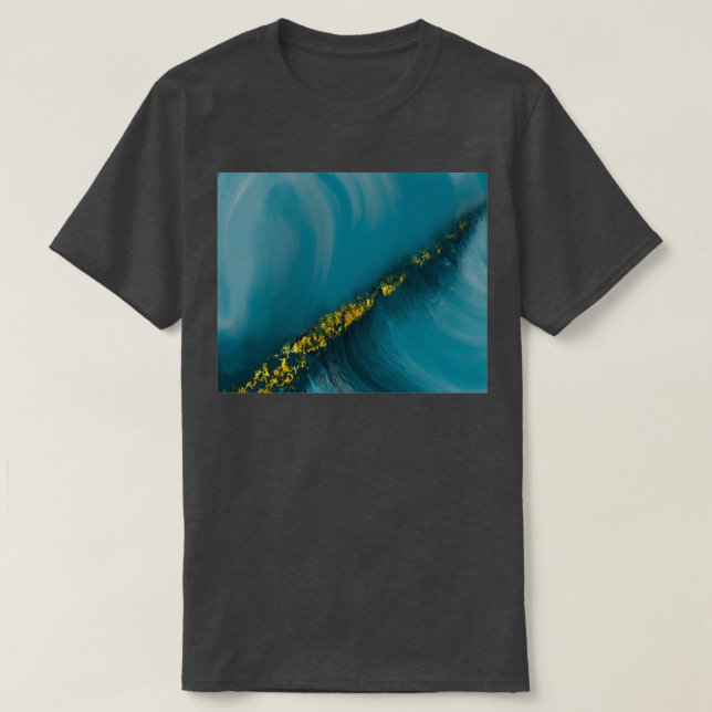 Camiseta azul-abstrato alquimia (Frente do Design)