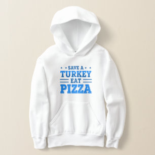 Camiseta azul ação de graças salve pizza turca