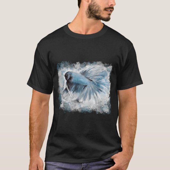 Camiseta Azul Água - Cropped (Frente)