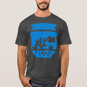 Camiseta Azul-aquário simples