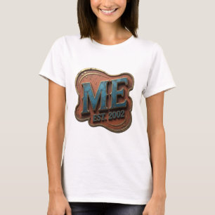 Camiseta Azul Artístico ME EST 2002 Declaração de Design