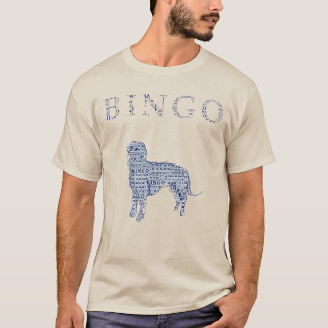 Camiseta Azul-bingo (Cartoon) (Frente)