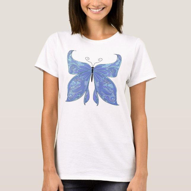Camiseta Azul-borboleta (Frente)
