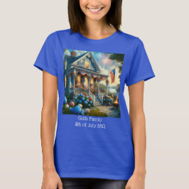 Camiseta Azul branco vermelho 4 de julho