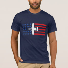 Camiseta Azul branco vermelho da bandeira dos Estados