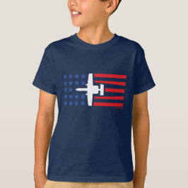 Camiseta Azul branco vermelho da bandeira dos Estados