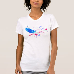 Camiseta Azul branco vermelho dos EUA da bandeira americana