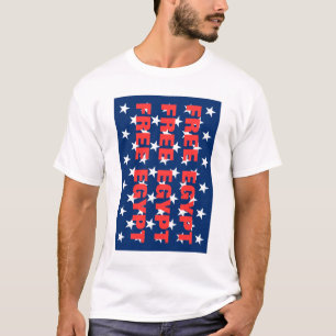 CAMISETA AZUL BRANCO VERMELHO EGITO LIVRE