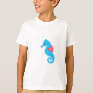 Camiseta Azul-Cartoon Seacavalo