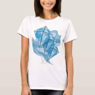 Camiseta Azul Cativante BLUE CRYSTAL SKYFALL Design Persona