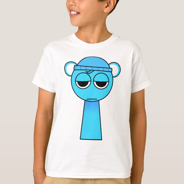 Camiseta Azul Celeste de Sprunki Retomar (Frente)