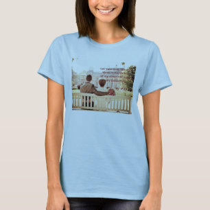 Camiseta azul clara de casal para mulheres