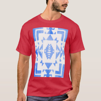 Camiseta Azul-claro-claro-claro-branco Ombro azul nativo am