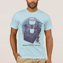 Camiseta Azul Claro e Frente de Homens