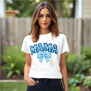 Camiseta Azul Coquette Mama
