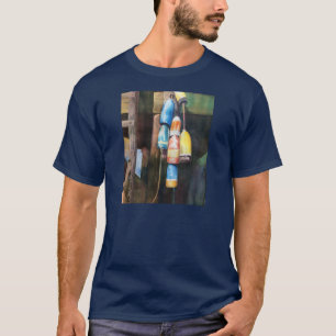 Camiseta Azul Costeira, Lagosta De Aquarela