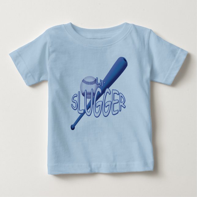 Camiseta Azul Da Lil-Baseball (Frente)