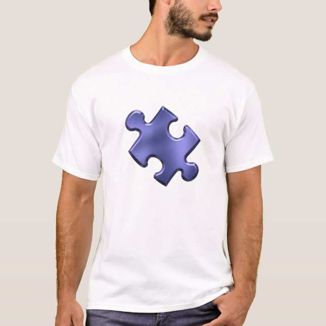Camiseta Azul da parte do quebra-cabeça do autismo (Frente)