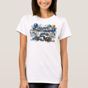 Camiseta Azul de Aniversário 5º Aniversário