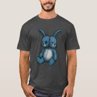 Camiseta Azul de Coelho de Pelúcia Misfit