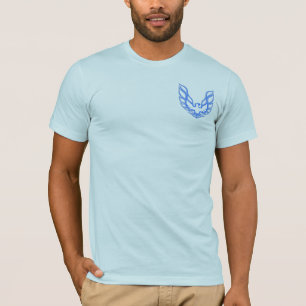 Camiseta Azul de Firebird. Transporte Am