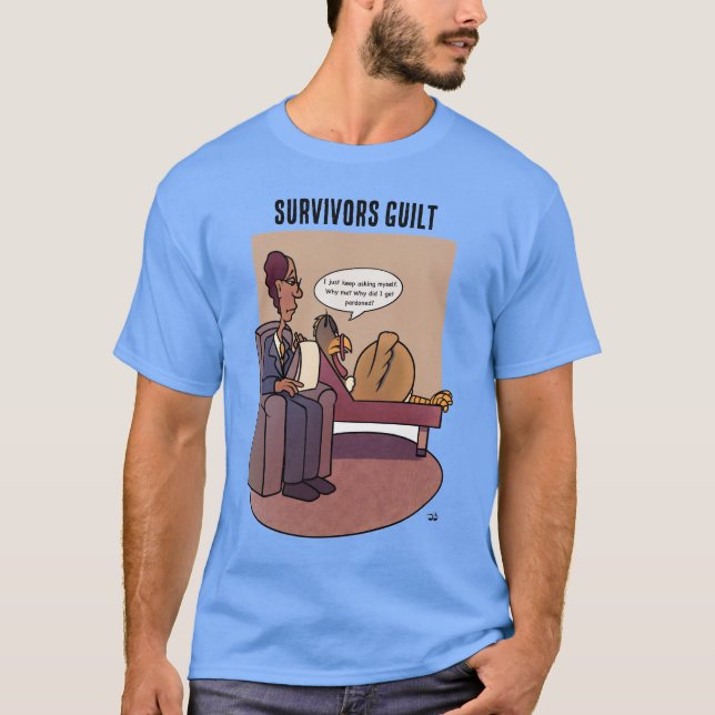Camiseta Azul de Guilda de Sobrevivência (Frente)