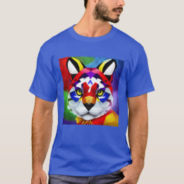 Camiseta azul de homem-gato de Alexandre