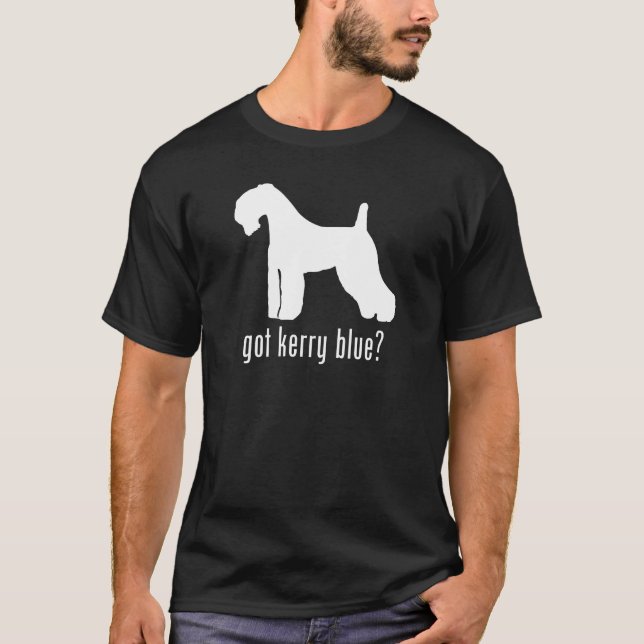 Camiseta Azul de Kerry Terrier (Frente)