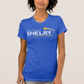 Camiseta azul de malha feminina