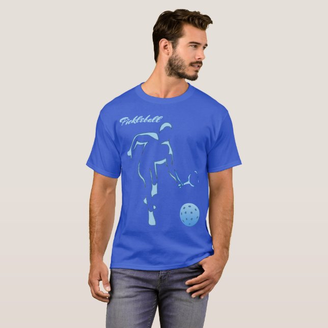 Camiseta Azul de Pickleball (Frente Completa)