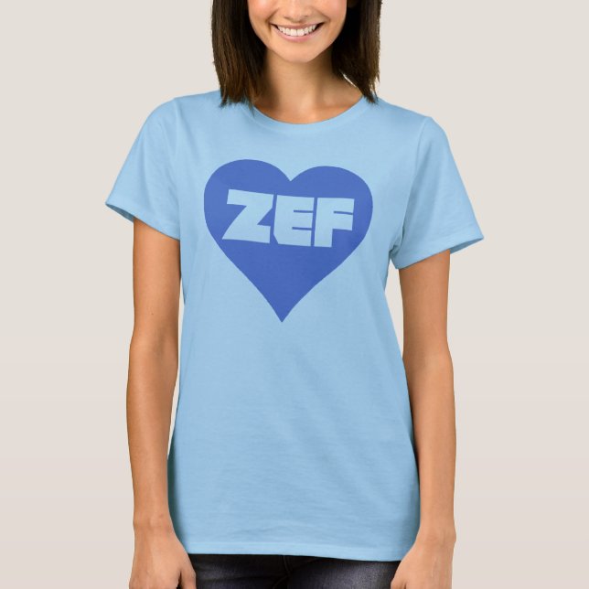 CAMISETA AZUL DE ZEF (Frente)