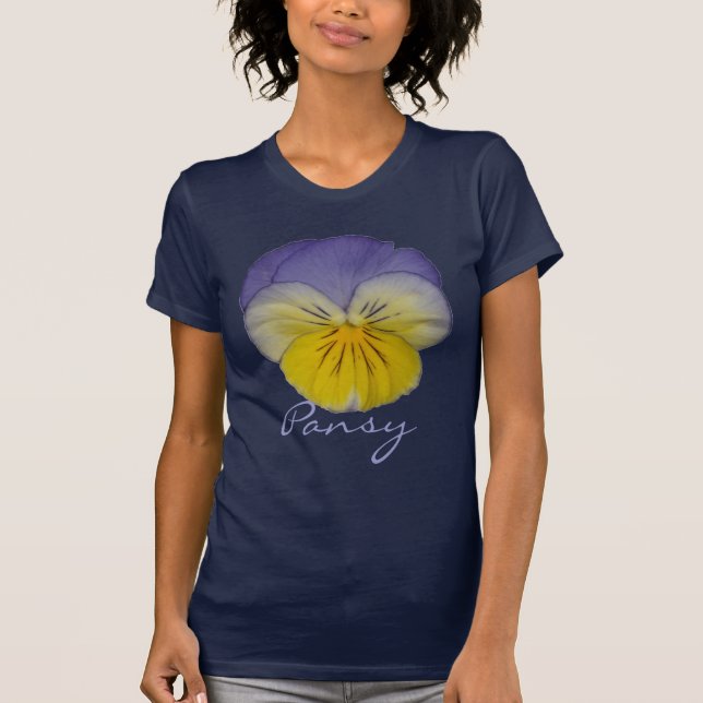 Camiseta azul do amarelo do amor perfeito 2a (Frente)