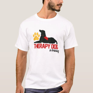 Camiseta Azul do cão da terapia (da terapia)