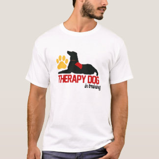 Camiseta Azul do cão da terapia (da terapia)