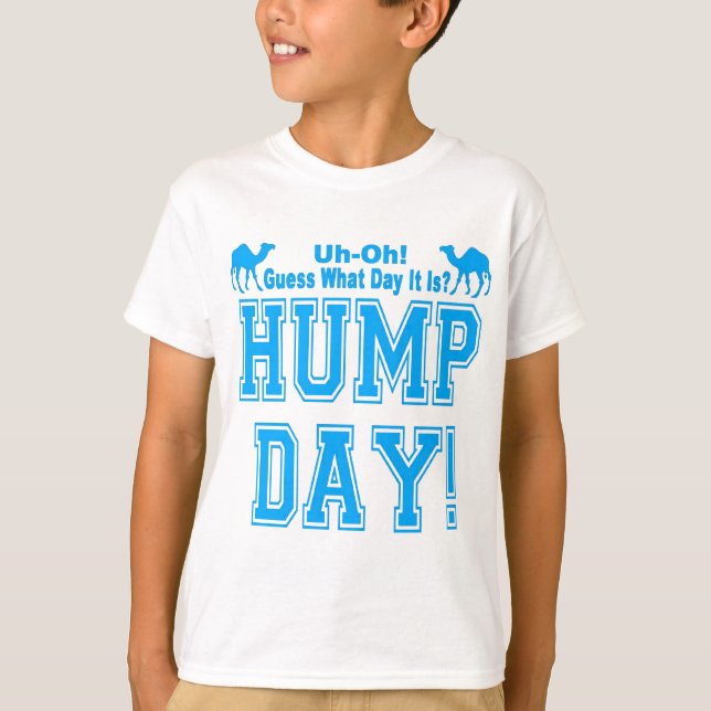 Camiseta Azul do DIA de CORCUNDA para ele (Frente)