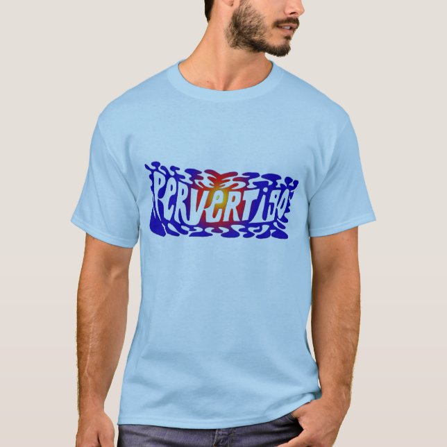 Camiseta azul do pervertigo (Frente)