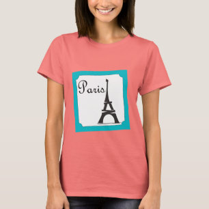 Camiseta Azul do selo de Paris