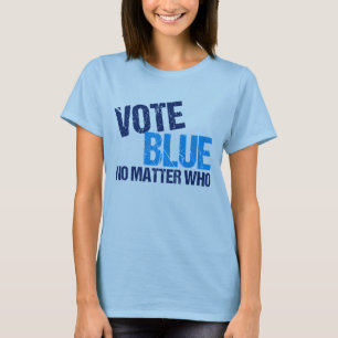 Camiseta Azul do voto não importa quem partido Democrátic