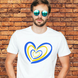 Camiseta Azul e Amarelo Ucrânia Inspiração Sem guerra de Pa