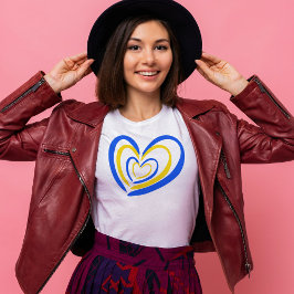 Camiseta Azul e Amarelo Ucrânia Inspiração Sem guerra de Pa