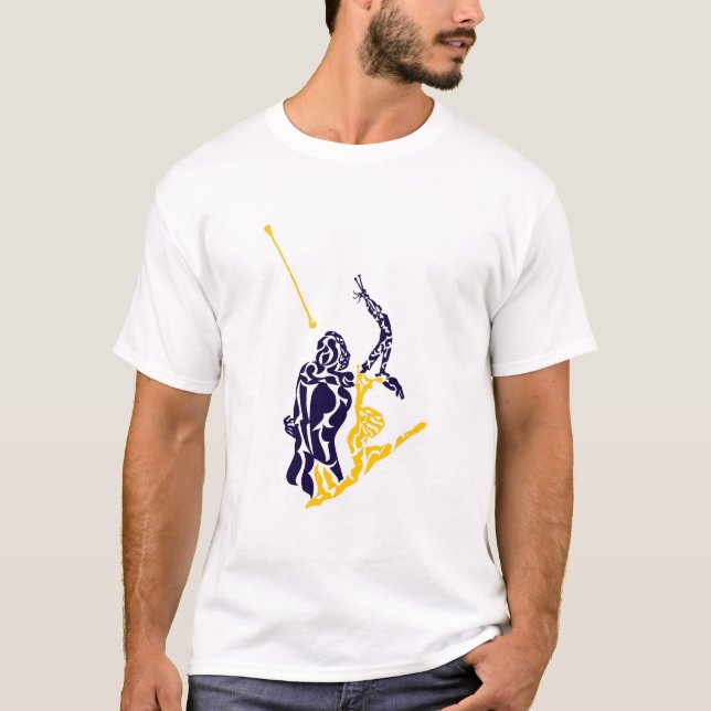 Camiseta Azul e Dourado Baton Twirler (Frente)