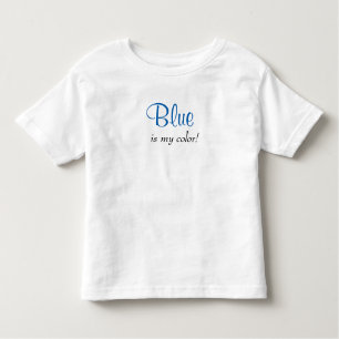 Camiseta Azul é minha citação colorida