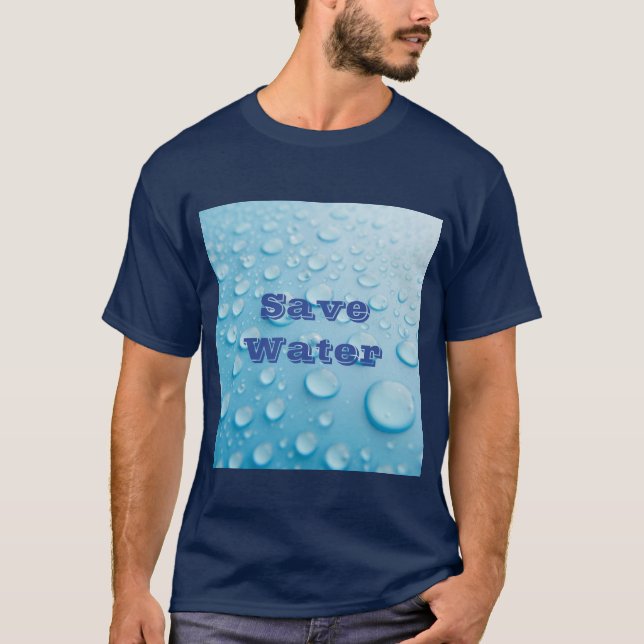 Camiseta Azul Escuro Básica Personalizada com Text (Frente)