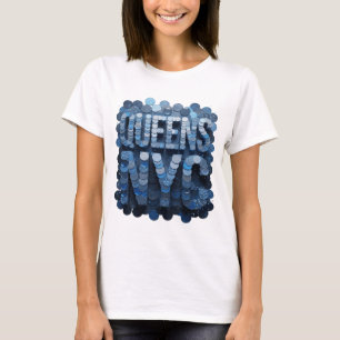 Camiseta Azul espirituoso de RAINHAS NYC Design ousado