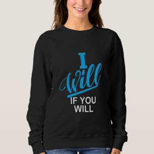 Camiseta Azul Eu Vou Se Você... Gráfico Azul