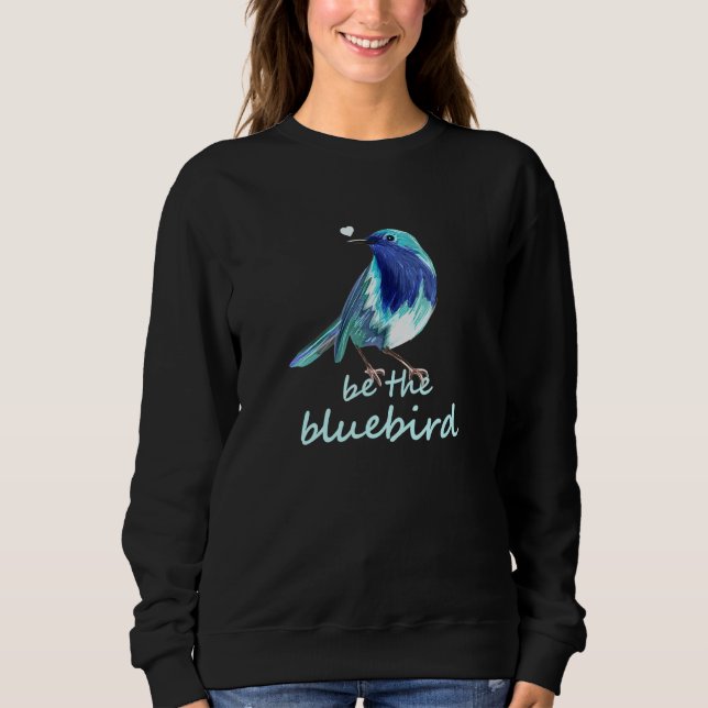 Camiseta Azul Felicidade Positividade Mãe Professores Pássa (Frente)